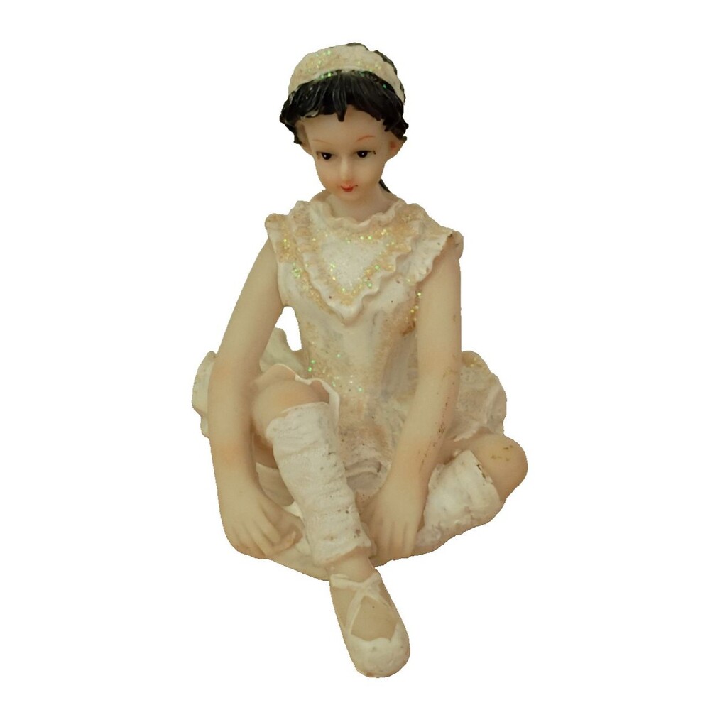 Vintage Tutu Ballet Dancer Figurine Sitting Shelf Decoration Porcelain/Resin